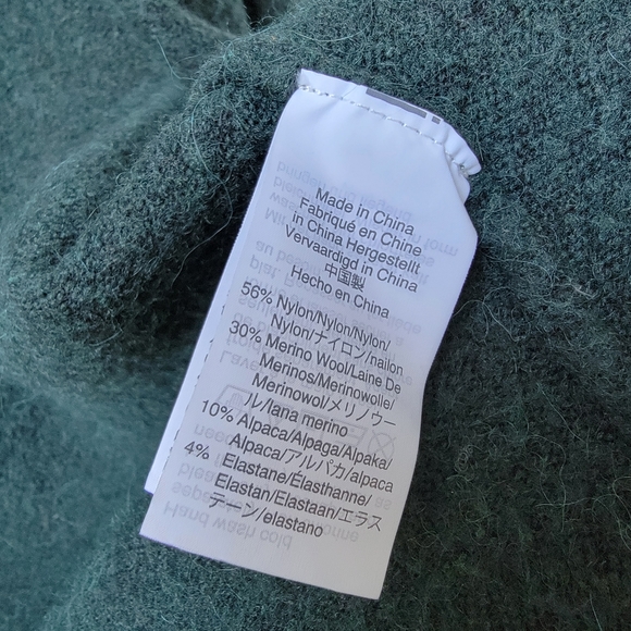 Madewell Merino Blend Walker Open Front Cardigan Green Forest Size Small - Picture 7 of 12